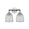 Chatham Bath Vanity Light shown in the Black Polished Nickel finish with a Clear shade