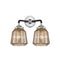 Chatham Bath Vanity Light shown in the Black Polished Nickel finish with a Mercury shade