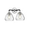 Fulton Bath Vanity Light shown in the Black Polished Nickel finish with a Clear shade