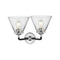 Innovations Lighting Large Cone 2 Light Bath Vanity Light Part Of The Nouveau Collection 284-2W-BPN-G42-LED