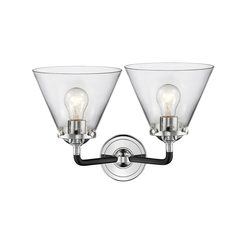 Innovations Lighting Large Cone 2 Light Bath Vanity Light Part Of The Nouveau Collection 284-2W-BPN-G42-LED