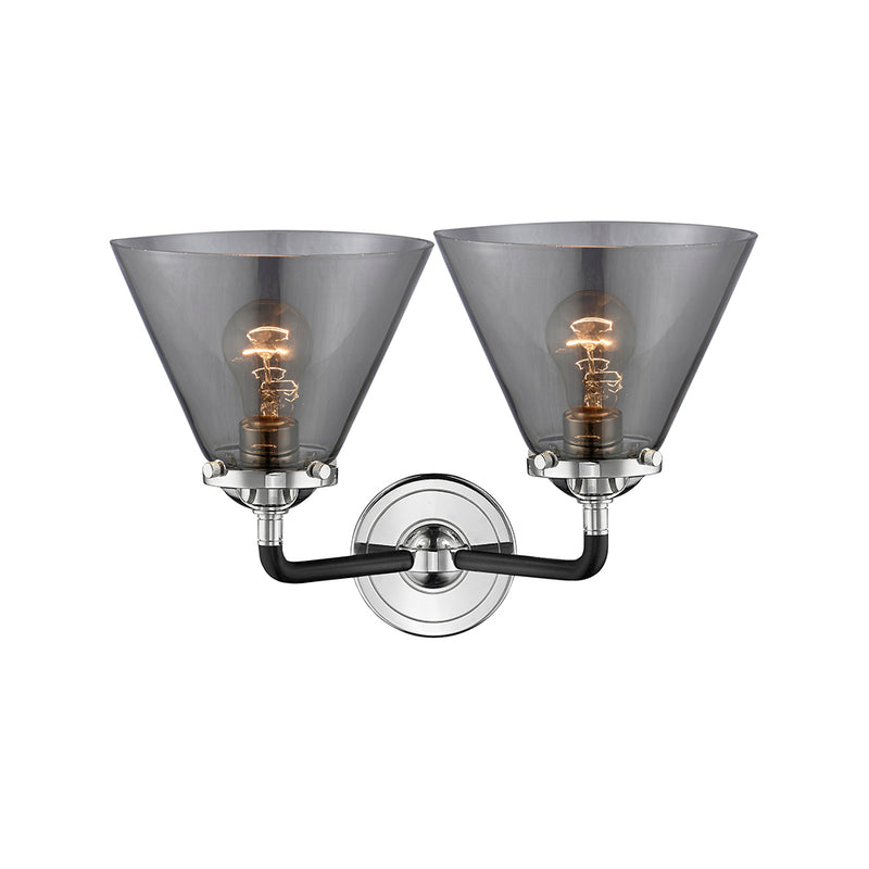 Innovations Lighting Large Cone 2 Light Bath Vanity Light Part Of The Nouveau Collection 284-2W-BPN-G43-LED