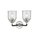 Innovations Lighting Small Bell 2 Light Bath Vanity Light Part Of The Nouveau Collection 284-2W-BPN-G52-LED