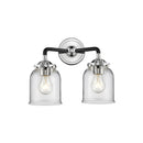 Bell Bath Vanity Light shown in the Black Polished Nickel finish with a Clear shade