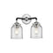 Bell Bath Vanity Light shown in the Black Polished Nickel finish with a Clear shade
