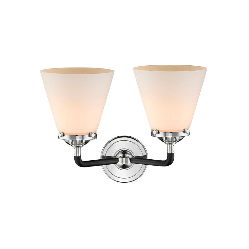 Innovations Lighting Small Cone 2 Light Bath Vanity Light Part Of The Nouveau Collection 284-2W-BPN-G61-LED