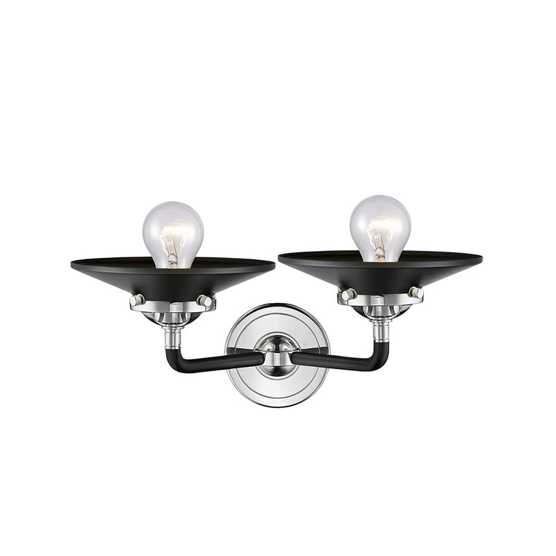 Innovations Lighting Railroad 2 Light Bath Vanity Light Part Of The Nouveau Collection 284-2W-BPN-M6-BK
