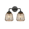 Chatham Bath Vanity Light shown in the Oil Rubbed Bronze finish with a Mercury shade