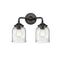 Bell Bath Vanity Light shown in the Oil Rubbed Bronze finish with a Seedy shade