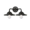 Railroad Bath Vanity Light shown in the Oil Rubbed Bronze finish with a Oil Rubbed Bronze shade