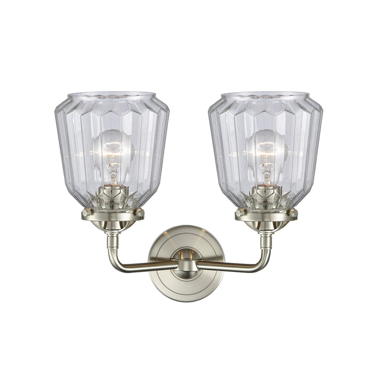 Innovations Lighting Chatham 2 Light Bath Vanity Light Part Of The Nouveau Collection 284-2W-SN-G142-LED