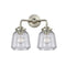 Chatham Bath Vanity Light shown in the Brushed Satin Nickel finish with a Clear shade
