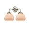 Fulton Bath Vanity Light shown in the Brushed Satin Nickel finish with a Matte White shade