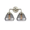 Fulton Bath Vanity Light shown in the Brushed Satin Nickel finish with a Plated Smoke shade