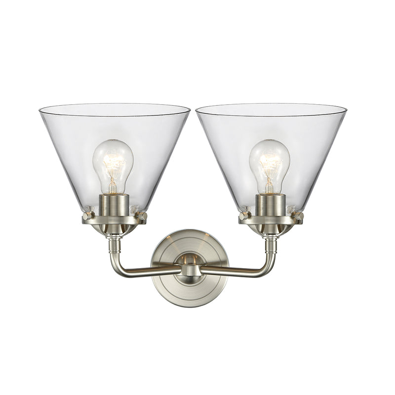 Innovations Lighting Large Cone 2 Light Bath Vanity Light Part Of The Nouveau Collection 284-2W-SN-G42-LED