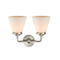 Innovations Lighting Small Cone 2 Light Bath Vanity Light Part Of The Nouveau Collection 284-2W-SN-G61-LED