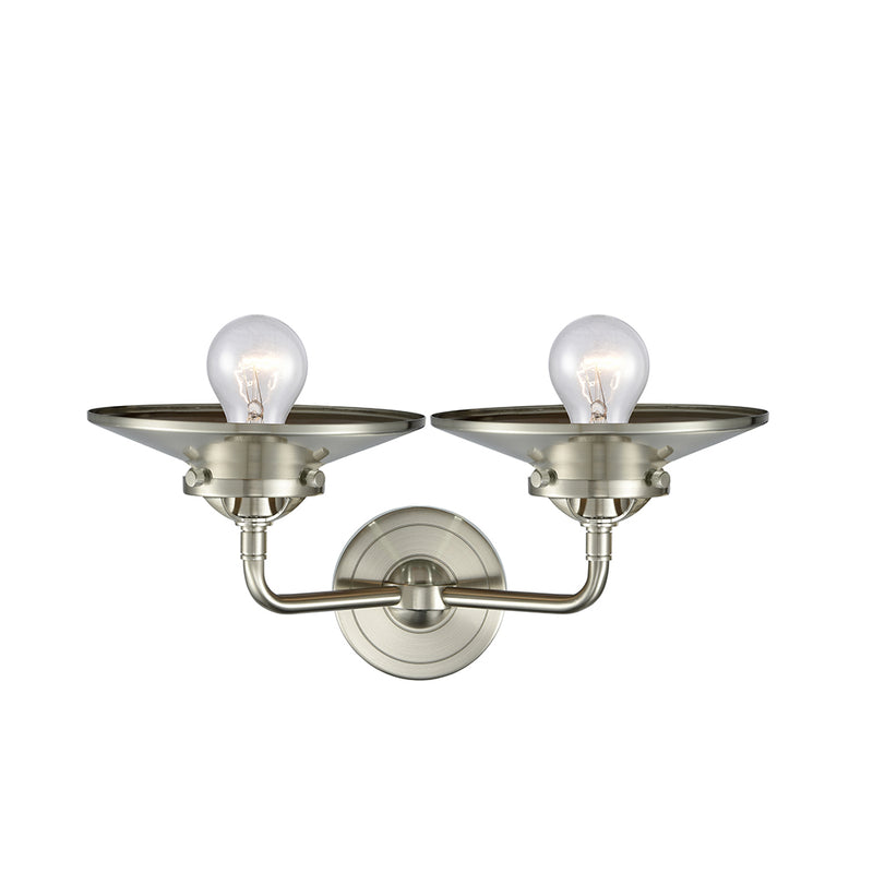 Innovations Lighting Railroad 2 Light Bath Vanity Light Part Of The Nouveau Collection 284-2W-SN-M2-SN-LED