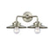 Railroad Bath Vanity Light shown in the Brushed Satin Nickel finish with a Brushed Satin Nickel shade