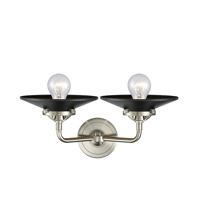Innovations Lighting Railroad 2 Light Bath Vanity Light Part Of The Nouveau Collection 284-2W-SN-M6-BK-LED