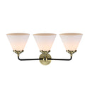Innovations Lighting Large Cone 3 Light Bath Vanity Light Part Of The Nouveau Collection 284-3W-BAB-G41-LED