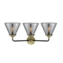 Innovations Lighting Large Cone 3 Light Bath Vanity Light Part Of The Nouveau Collection 284-3W-BAB-G43-LED