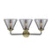 Innovations Lighting Large Cone 3 Light Bath Vanity Light Part Of The Nouveau Collection 284-3W-BAB-G43-LED