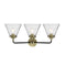 Innovations Lighting Large Cone 3 Light Bath Vanity Light Part Of The Nouveau Collection 284-3W-BAB-G44-LED