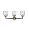 Innovations Lighting Small Bell 3 Light Bath Vanity Light Part Of The Nouveau Collection 284-3W-BAB-G52