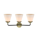 Innovations Lighting Small Cone 3 Light Bath Vanity Light Part Of The Nouveau Collection 284-3W-BAB-G61-LED