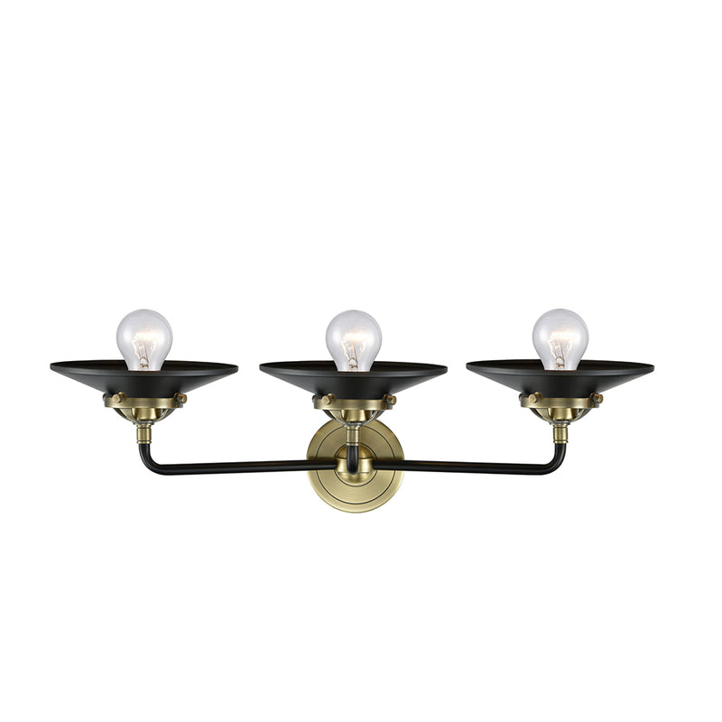 Innovations Lighting Railroad 3 Light Bath Vanity Light Part Of The Nouveau Collection 284-3W-BAB-M6-BK-LED