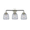 Chatham Bath Vanity Light shown in the Black Polished Nickel finish with a Clear shade