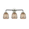 Chatham Bath Vanity Light shown in the Black Polished Nickel finish with a Mercury shade