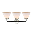 Innovations Lighting Large Cone 3 Light Bath Vanity Light Part Of The Nouveau Collection 284-3W-BPN-G41-LED