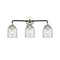 Bell Bath Vanity Light shown in the Black Polished Nickel finish with a Clear shade