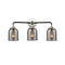 Bell Bath Vanity Light shown in the Black Polished Nickel finish with a Plated Smoke shade