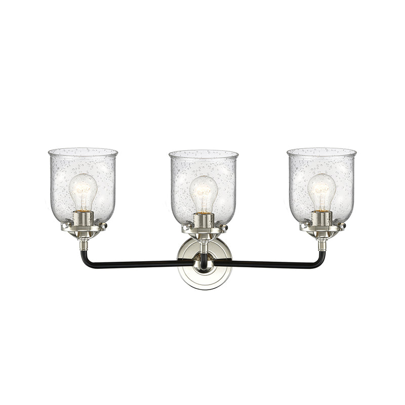 Innovations Lighting Small Bell 3 Light Bath Vanity Light Part Of The Nouveau Collection 284-3W-BPN-G54-LED