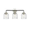 Bell Bath Vanity Light shown in the Black Polished Nickel finish with a Seedy shade