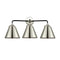 Appalachian Bath Vanity Light shown in the Black Polished Nickel finish with a Polished Nickel shade