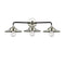 Railroad Bath Vanity Light shown in the Black Polished Nickel finish with a Polished Nickel shade