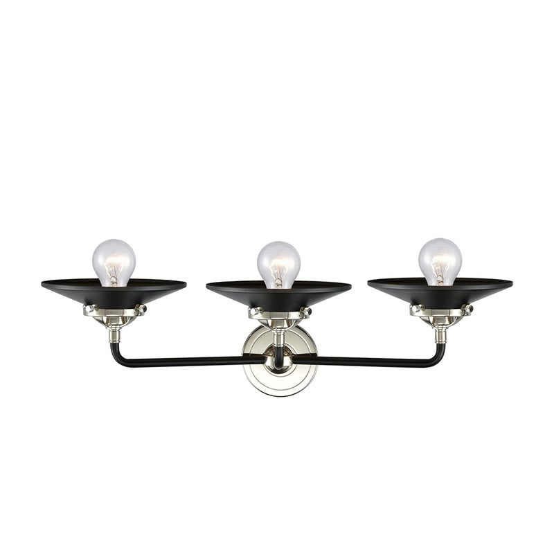 Innovations Lighting Railroad 3 Light Bath Vanity Light Part Of The Nouveau Collection 284-3W-BPN-M6-BK-LED
