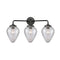 Geneseo Bath Vanity Light shown in the Oil Rubbed Bronze finish with a Clear Crackled shade