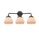 Fulton Bath Vanity Light shown in the Oil Rubbed Bronze finish with a Matte White shade