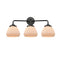 Fulton Bath Vanity Light shown in the Oil Rubbed Bronze finish with a Matte White shade
