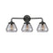 Fulton Bath Vanity Light shown in the Oil Rubbed Bronze finish with a Plated Smoke shade