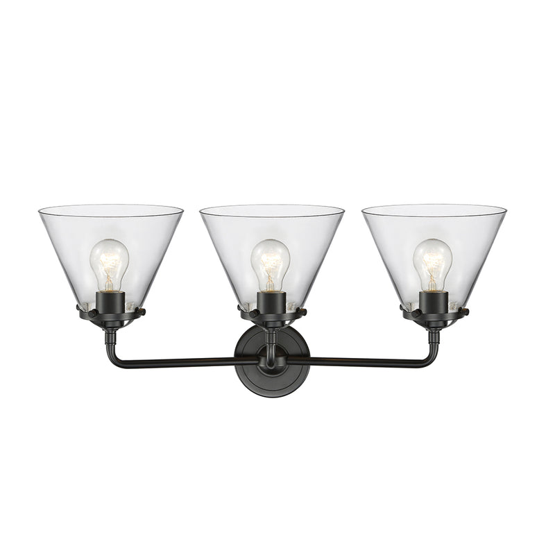 Innovations Lighting Large Cone 3 Light Bath Vanity Light Part Of The Nouveau Collection 284-3W-OB-G42-LED