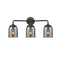 Bell Bath Vanity Light shown in the Oil Rubbed Bronze finish with a Plated Smoke shade