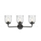 Innovations Lighting Small Bell 3 Light Bath Vanity Light Part Of The Nouveau Collection 284-3W-OB-G54-LED