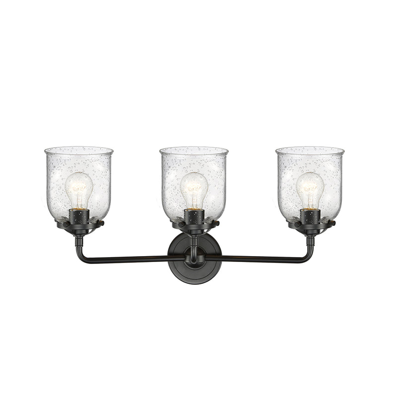Innovations Lighting Small Bell 3 Light Bath Vanity Light Part Of The Nouveau Collection 284-3W-OB-G54-LED