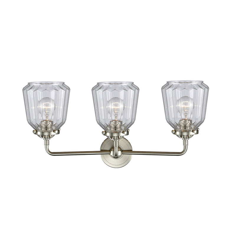Innovations Lighting Chatham 3 Light Bath Vanity Light Part Of The Nouveau Collection 284-3W-SN-G142