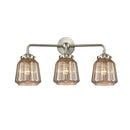 Chatham Bath Vanity Light shown in the Brushed Satin Nickel finish with a Mercury shade